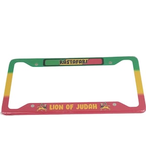 Bob Marley Frame License Plate, Reggae-Rasta-Jamaica-Afrocentric-Lion of Judah Car License Plate Frame, Car Auto Accessories