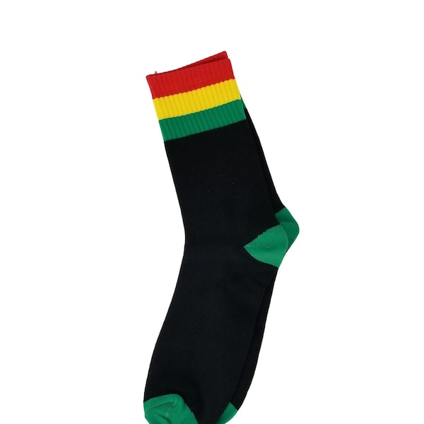 Bob Marley Socks, Reggae-Rasta-Jamaica-Africa-Afrocentric-Lion of Judah-Ankh-Haile Selassie-Marijuana-420-Weed-Cannabis Socks