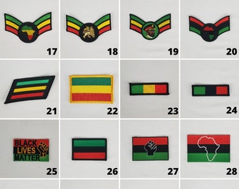 Parche para planchar, coser o bordar de Bob Marley, con motivos reggae, rasta, jamaiquinos, africanos, afrocéntricos, león de Judá y Haile Selassie (17-32)