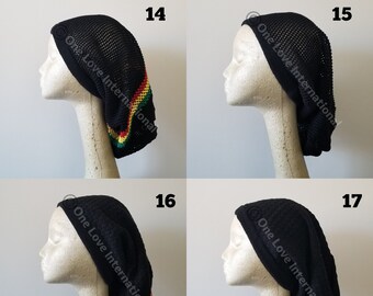Armycrew Rasta Dreadlock Beanie Cap - Oversize Long Reggae Style With Visor, Grey Cotton - View #4