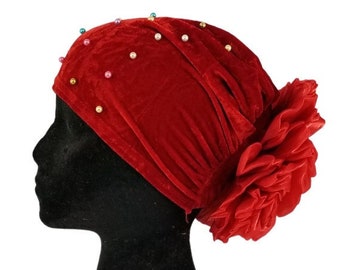 African Gelee Headwrap, Africa-Afrocentric-Festival-Caribbean-Island-Festive-Formal Fitted Gelee Headwrap