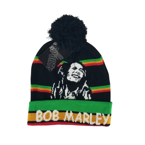 Rasta Skullie Beanie Hat, Bob Marley-Reggae-Jamaica-Africa-Jamaican-Rastafari-Afrocentric-Lion of Judah Cuffed Winter Hat, for Men and Women