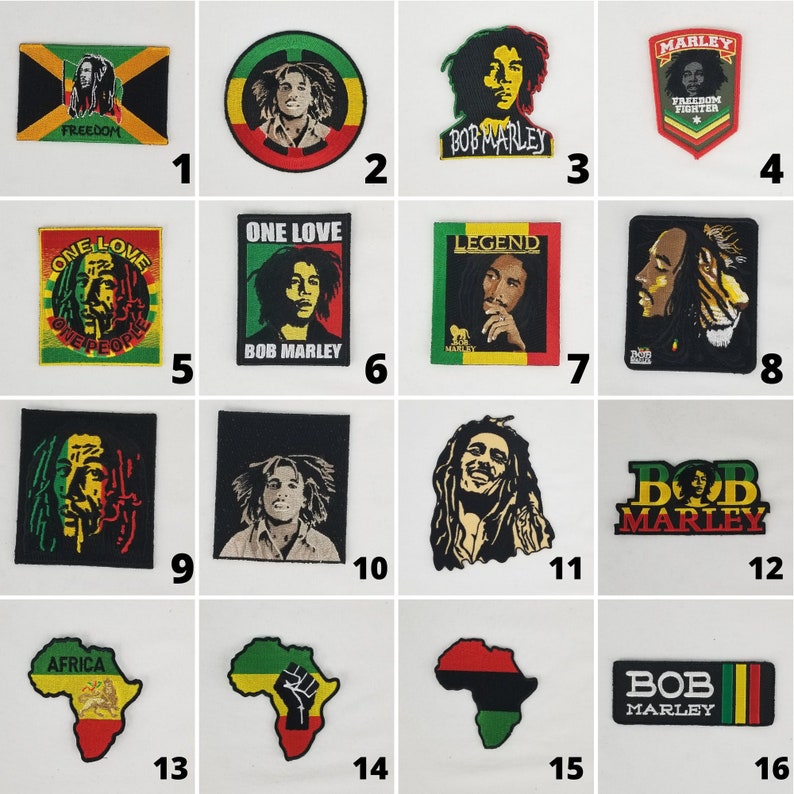 Bob Marley Patch, Reggae-rasta-jamaica-africa-afrocentric-lion of Judah ...