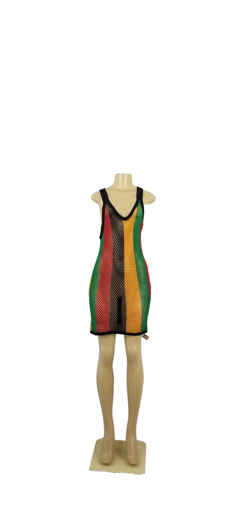 Fishnet Rasta Bob Marley Fishnet Swimsuit Cover up Dresses-tops-short Sets, Reggae ...