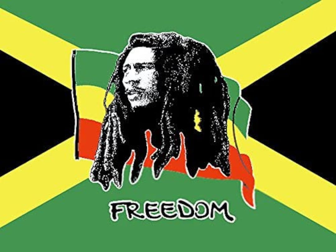 Bob Marley Flag, Reggae-rasta-jamaica-africa-afrocentric