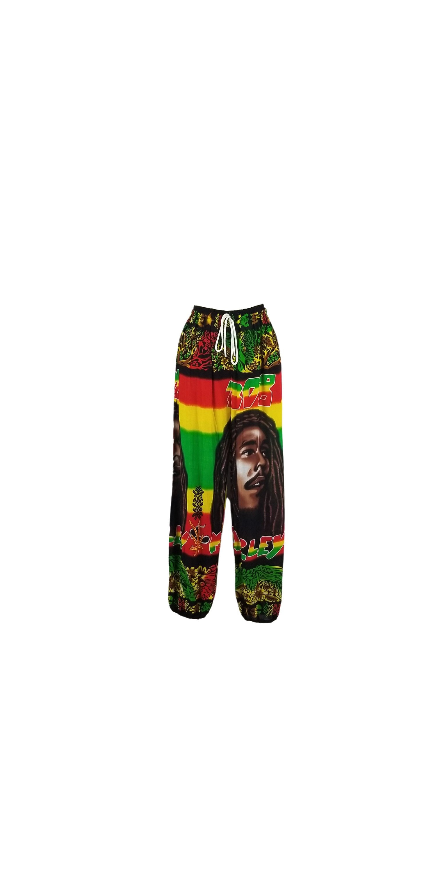 Pantalon Bob Marley Vintage Homme – Taille M – Couleurs Multicolores – Style Décontracté