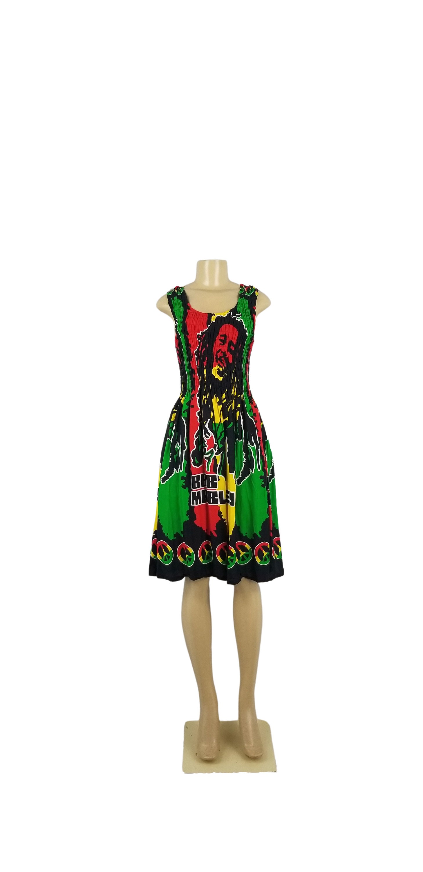 Bob Marley Dress Reggae rasta jamaica africa afrocentric lion of Judah haile Selassie Vacation summer festival beach party hippie sun Dress Etsy