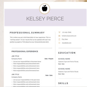 Teacher Resume Template, CV Template for word, CV Template, Professional Resume Template, Modern Resume Template Word, Professional CV