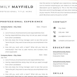 Resume Template, CV Template for word, CV Template, Professional Resume Template, Modern Resume Template Word, Professional CV Template
