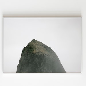 Haystack Rock Simplistic - Cannon Beach, Oregon - 8x 10 Photo Print - Light & Neutral