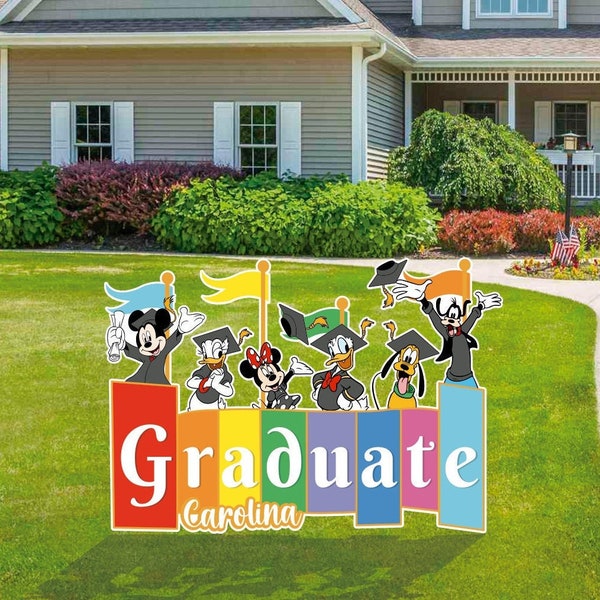 Mickey and Friends Graduation party and yard sign