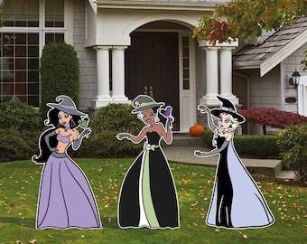 Disney Princess Halloween cutout and yard sign