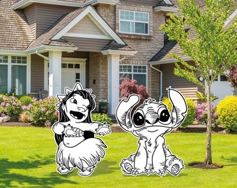Lilo & Stitch cutout and yard sign