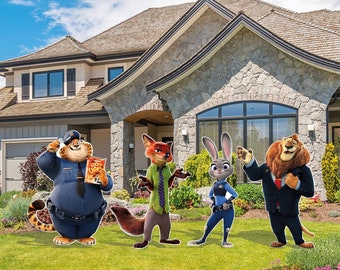 Zootopia Birthday cutout and yard sign