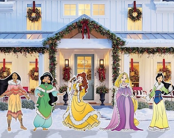 Disney Princess cutouts and yard sign