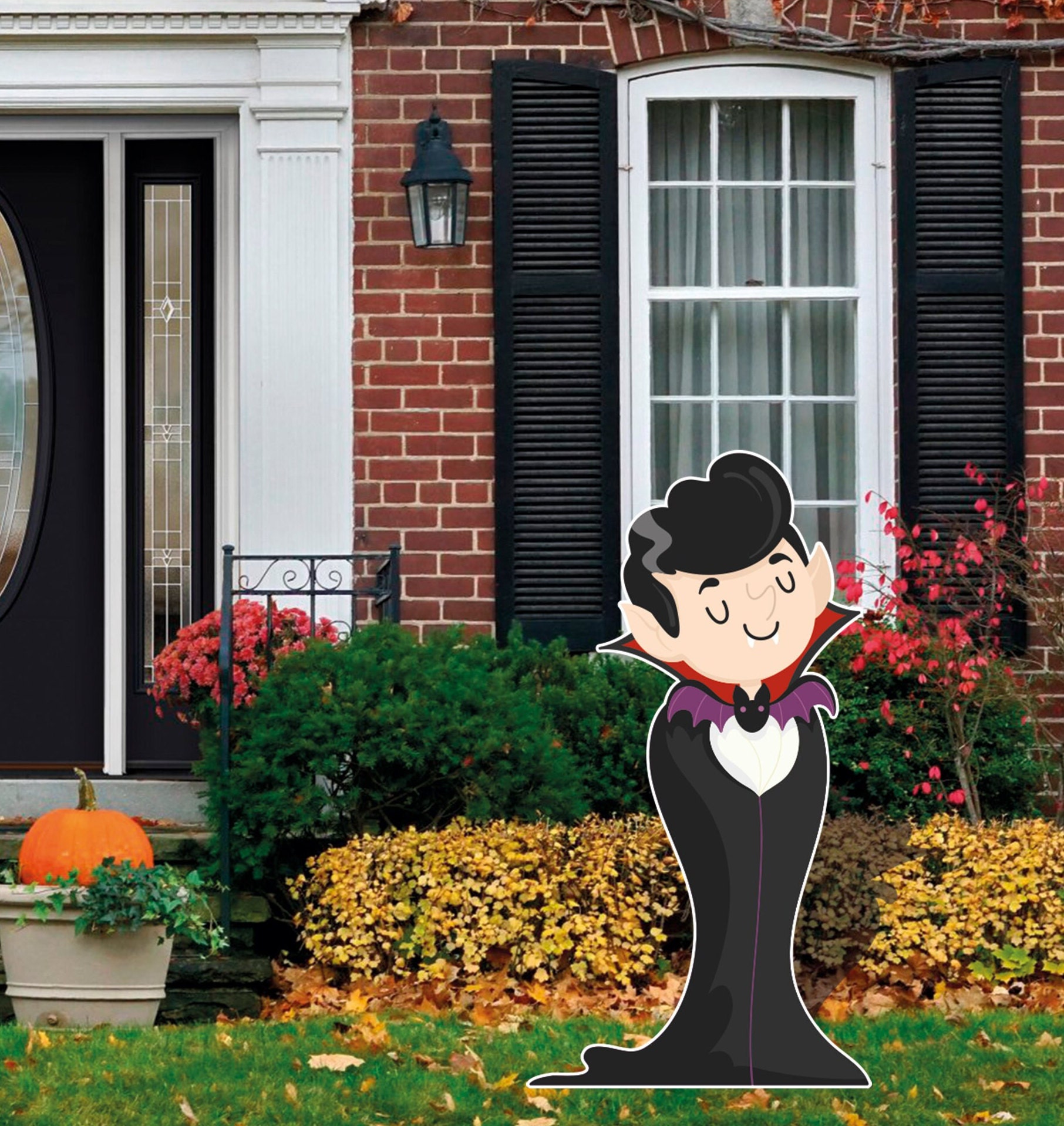Frankenstein, Pumpkin Scarecrow, and Vampire Halloween Cutout and
