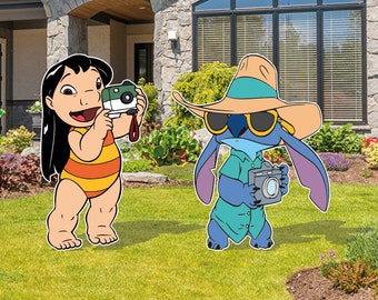 Lilo & Stitch cutout and yard sign