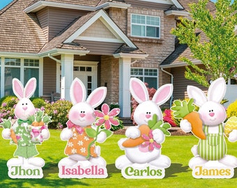 Easter Bunnies cutout and yard sign