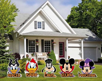 Mickey and Mummies Halloween cutout and yard sign