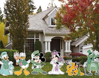 Mickey and Friends Haunted Mansion Halloween cutout and yard sign