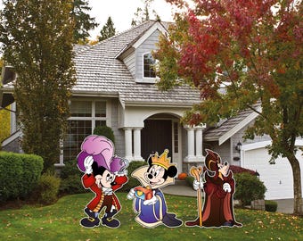 Mickey and Friends Villains Halloween cutout and yard sign