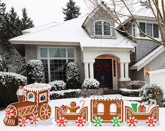 Christmas Train cutout and yard sign