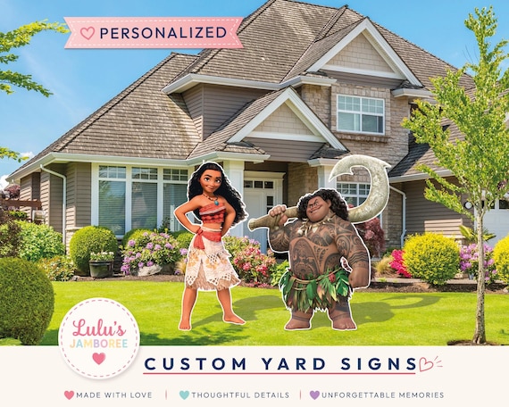 Moana & Friends Birthday cutouts and yard signs
