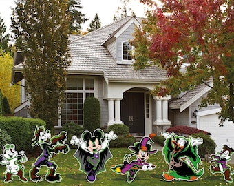 Mickey and Friends Glowing Halloween cutout and yard sign