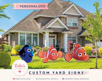 Finding Nemo Birthday cutout and yard sign