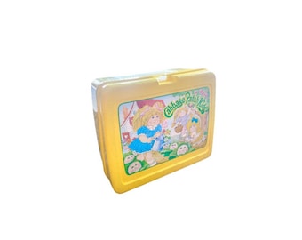 1983 CABBAGE PATCH KIDS gele lunchbox met handvat (Mattel) vintage memorabilia