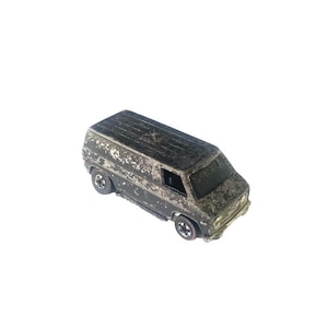 Vintage Black REDLINE Van - 1/64 Scale Die-Cast Miniature Hot Wheel Toy (Mattel)