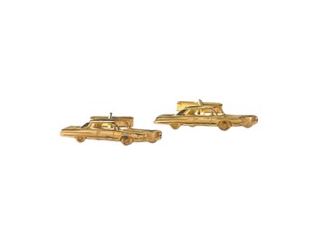 Goldfarbene CADILLAC Automobile Manschettenknöpfe - Herrenhemd, Accessoire