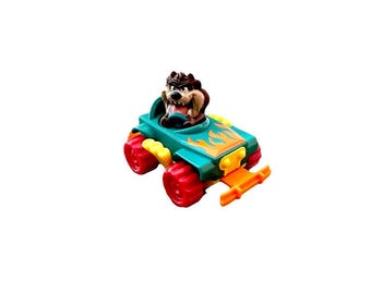1992 Looney Tunes TAZ Tasmanian Devil Tornado Tracker Car with Spinning Head (Warner Bros.)