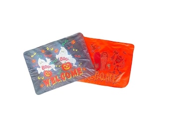 Vintage maßgeschneiderte HALLOWEEN Themed Orange & Black Dekoration oder Türmatten