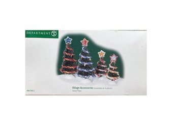 Unopened Vintage DEPARTMENT 56 Miniature Trees - Christmas, Dollhouse, Home Decor Accents