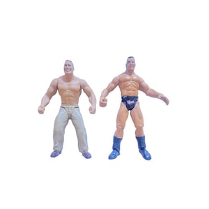 Lot of 2 ‘The ROCK’ Wrestling Action Figures - Dwayne Johnson - WWE, WWF Toys
