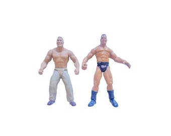 Lot of 2 ‘The ROCK’ Wrestling Action Figures - Dwayne Johnson - WWE, WWF Toys
