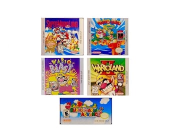 Nintendo Game Boy Color Custom Spiel Ersatzetiketten: Mario & Wario Serie