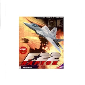 Unopened F22 Raptor PC FLIGHT SIMULATOR Game: Nostalgic Windows 95 Software Big Box