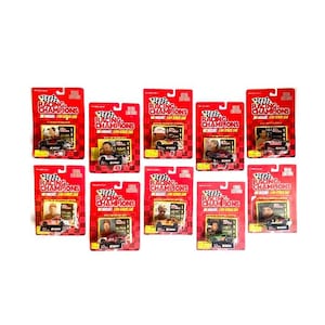 CHOOSE Your Own Die-Cast Racing Champions 1/64 Scale CAR, Display Stand + Autographed Card
