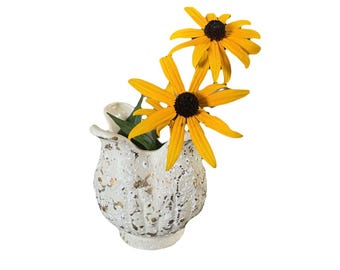 Mid-Century Tulip Vase in Weeping Gold / Confetti Glaze