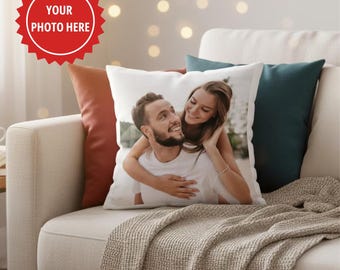 Custom Photo Pillow | Personalized Throw Pillow with White Border
