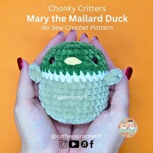 No Sew Crochet Mallard Duck Pattern: Amigurumi Bird (PDF Pattern) Mary
