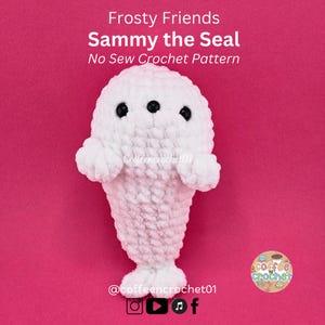 No Sew Seal Crochet Pattern amigurumi pattern seal sea mammal pattern crochet pattern cute crochet beginner sammy the seal