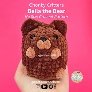 No Sew Crochet Bear Pattern: Amigurumi Woodland Animal (PDF Pattern) Bella