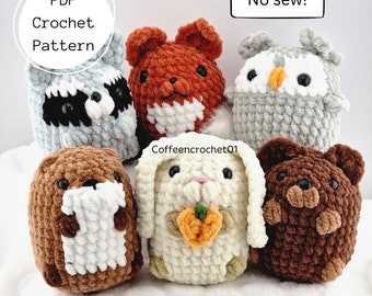 No Sew Woodland Animals Stressballs Crochet Pattern amigurumi pattern mallard pattern crochet pattern cute crochet beginner crochet tutorial