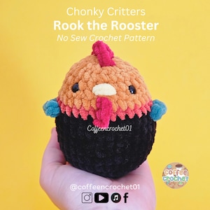 Nr Sew Hahn Vogel Häkelanleitung Amigurumi-Muster Hahn-Muster Häkelanleitung süßer Anfänger Markt-Turm