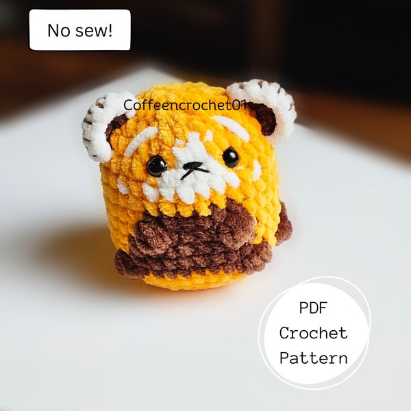 No Sew Rory the Red Panda Animal Stressball Crochet Pattern amigurumi pattern pattern crochet pattern cute crochet beginner tutorial