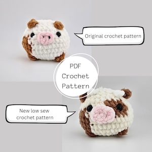 Cow Stressball Crochet Pattern amigurumi pattern cow pattern farm pattern crochet pattern cute crochet beginner crochet tutorial animal