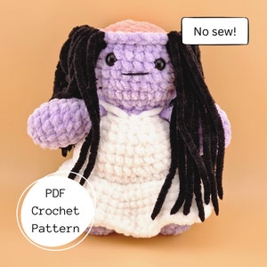 No Sew Zombie Bride Crochet Pattern amigurumi pattern halloween pattern crochet scary cute crochet beginner crochet tutorial spooky